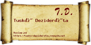 Tuskó Dezideráta névjegykártya